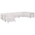 Flash Furniture ZB-IMAG-U-SECT-SET4-WH-GG Hercules Imagination Series White LeatherSoft U-Shape Sectional Configuration, 7 Pieces addl-1