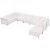 Flash Furniture ZB-IMAG-U-SECT-SET4-WH-GG Hercules Imagination Series White LeatherSoft U-Shape Sectional Configuration, 7 Pieces addl-3