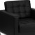 Flash Furniture ZB-LACEY-831-2-CHAIR-BK-GG Hercules Lacey Series Contemporary Black LeatherSoft Chair with Stainless Steel Frame addl-8