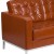 Flash Furniture ZB-LACEY-831-2-LS-COG-GG Hercules Lacey Series Contemporary Cognac LeatherSoft Loveseat with Stainless Steel Frame addl-4