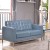 Flash Furniture ZB-LACEY-831-2-LS-GY-GG Hercules Lacey Series Contemporary Gray LeatherSoft Loveseat with Stainless Steel Frame addl-1