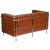 Flash Furniture ZB-REGAL-810-2-LS-COG-GG Hercules Regal Series Contemporary Cognac LeatherSoft Loveseat addl-2