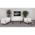 Flash Furniture ZB-REGAL-810-SET-WH-GG Hercules Regal Series Reception Set in Melrose White LeatherSoft addl-1
