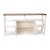 Flash Furniture ZG-025-WH-GG 60" Modern White/Rustic Oak TV Stand with Storage Cabinets and Shelves addl-8
