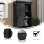 Flash Furniture ZG-026-BLK-GG 36" Black Rustic Farmhouse Storage Cabinet Bookcase with Sliding Barn Door addl-3
