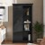 Flash Furniture ZG-026-BLK-GG 36" Black Rustic Farmhouse Storage Cabinet Bookcase with Sliding Barn Door addl-5