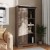 Flash Furniture ZG-026-GRYWSH-GG 36" Gray Wash Rustic Farmhouse Storage Cabinet Bookcase with Sliding Barn Doors addl-1