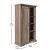Flash Furniture ZG-026-GRYWSH-GG 36" Gray Wash Rustic Farmhouse Storage Cabinet Bookcase with Sliding Barn Doors addl-4