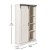 Flash Furniture ZG-026-WHT-GG 36" White Rustic Farmhouse Storage Cabinet Bookcase with Sliding Barn Door addl-4