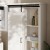 Flash Furniture ZG-026-WHT-GG 36" White Rustic Farmhouse Storage Cabinet Bookcase with Sliding Barn Door addl-6