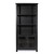 Flash Furniture ZG-027-BLK-GG Black Modern Farmhouse 3 Upper Shelf Wooden Bookcase with Glass Door Storage Cabinet addl-10
