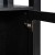 Flash Furniture ZG-027-BLK-GG Black Modern Farmhouse 3 Upper Shelf Wooden Bookcase with Glass Door Storage Cabinet addl-8