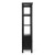 Flash Furniture ZG-027-BLK-GG Black Modern Farmhouse 3 Upper Shelf Wooden Bookcase with Glass Door Storage Cabinet addl-9