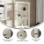 Flash Furniture ZG-027-WHT-GG White Modern Farmhouse 3 Upper Shelf Wooden Bookcase with Glass Door Storage Cabinet addl-3