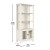 Flash Furniture ZG-027-WHT-GG White Modern Farmhouse 3 Upper Shelf Wooden Bookcase with Glass Door Storage Cabinet addl-4