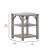 Flash Furniture ZG-035-GY-GG Farmhouse Wooden 3 Tier Gray Wash End Table with Black Accents and Cross Bracing addl-4
