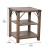 Flash Furniture ZG-035-OAK-GG Farmhouse Wooden 3 Tier Rustic Oak End Table with Black Accents and Cross Bracing addl-4
