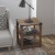 Flash Furniture ZG-035-OAK-GG Farmhouse Wooden 3 Tier Rustic Oak End Table with Black Accents and Cross Bracing addl-5
