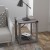Flash Furniture ZG-036-GY-GG Farmhouse Wooden 2 Tier Gray Wash End Table with Black Accents and Cross Bracing addl-5