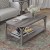 Flash Furniture ZG-037-GY-GG Farmhouse Wooden 2 Tier Gray Wash Coffee Table with Black Accents and Cross Bracing addl-5