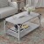 Flash Furniture ZG-037-LTGY-GG Farmhouse Wooden 2 Tier Aspen Gray Coffee Table with Black Accents and Cross Bracing addl-5