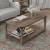 Flash Furniture ZG-037-OAK-GG Farmhouse Wooden 2 Tier Rustic Oak Coffee Table with Black Accents and Cross Bracing addl-5