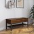 Flash Furniture ZG-075-WAL-GG Farmhouse Walnut Entryway Storage Bench with Lower Shelf addl-1