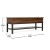 Flash Furniture ZG-075-WAL-GG Farmhouse Walnut Entryway Storage Bench with Lower Shelf addl-4