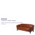 Flash Furniture 111-3-CG-GG Hercules Imperial Series Cognac LeatherSoft Sofa addl-3