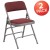 Flash Furniture 2-AW-MC309AF-BG-GG Hercules Curved Triple Braced & Double Hinged Burgundy Patterned Fabric Metal Folding Chair, 2/Pack addl-2