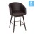Flash Furniture 2-AY-1928-26-BR-GG Margo 26" Commercial Grade Mid-Back Brown LeatherSoft Modern Barstool with Beechwood Legs and Curved Back, Bronze Accents, Set of 2 addl-2