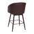 Flash Furniture 2-AY-1928-26-BR-GG Margo 26" Commercial Grade Mid-Back Brown LeatherSoft Modern Barstool with Beechwood Legs and Curved Back, Bronze Accents, Set of 2 addl-8