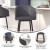 Flash Furniture 2-AY-1928-26-GY-GG Margo 26" Commercial Grade Mid-Back Gray LeatherSoft Modern Barstool with Beechwood Legs and Curved Back, Bronze Accents, Set of 2 addl-4