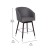 Flash Furniture 2-AY-1928-26-GY-GG Margo 26" Commercial Grade Mid-Back Gray LeatherSoft Modern Barstool with Beechwood Legs and Curved Back, Bronze Accents, Set of 2 addl-5
