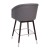 Flash Furniture 2-AY-1928-26-GY-GG Margo 26" Commercial Grade Mid-Back Gray LeatherSoft Modern Barstool with Beechwood Legs and Curved Back, Bronze Accents, Set of 2 addl-8