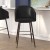 Flash Furniture 2-AY-1928-30-BK-GG Margo 30" Commercial Grade Mid-Back Black LeatherSoft Modern Barstool with Beechwood Legs and Curved Back, Bronze Accents, Set of 2 addl-1