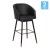 Flash Furniture 2-AY-1928-30-BK-GG 30" Commercial Mid-Back Black LeatherSoft Modern Barstool, Beechwood Legs and Contoured Back, 2/Set addl-2