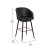 Flash Furniture 2-AY-1928-30-BK-GG 30" Commercial Mid-Back Black LeatherSoft Modern Barstool, Beechwood Legs and Contoured Back, 2/Set addl-5