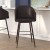 Flash Furniture 2-AY-1928-30-BR-GG Margo 30" Commercial Grade Mid-Back Brown LeatherSoft Modern Barstool with Beechwood Legs and Curved Back, Bronze Accents, Set of 2 addl-1