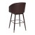 Flash Furniture 2-AY-1928-30-BR-GG Margo 30" Commercial Grade Mid-Back Brown LeatherSoft Modern Barstool with Beechwood Legs and Curved Back, Bronze Accents, Set of 2 addl-8