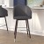 Flash Furniture 2-AY-1928-30-GY-GG Margo 30" Commercial Grade Mid-Back Gray LeatherSoft Modern Barstool with Beechwood Legs and Curved Back, Bronze Accents, Set of 2 addl-1
