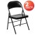 Flash Furniture 2-BD-F002-BK-GG Hercules Double Braced Black Metal Folding Chair, 2 Pack addl-2