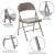 Flash Furniture 2-BD-F002-GY-GG Hercules Double Braced Gray Metal Folding Chair, 2 Pack addl-5