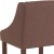 Flash Furniture 2-CH-182020-24-BN-F-GG 24" Transitional Walnut Counter Height Stool with Nail Trim, Brown Fabric, Set of 2 addl-12
