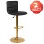 Flash Furniture 2-CH-92023-1-BK-G-GG Modern Black Vinyl Adjustable Counter Height Swivel Bar Stool with Gold Pedestal Base, Set of 2 addl-2