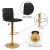 Flash Furniture 2-CH-92023-1-BK-G-GG Modern Black Vinyl Adjustable Counter Height Swivel Bar Stool with Gold Pedestal Base, Set of 2 addl-4