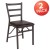 Flash Furniture 2-CY-180841-GG Hercules Brown Folding Ladder Back Metal Chair with Brown Vinyl Seat, 2 Pack addl-2