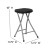 Flash Furniture DAD-YCD-30-GG Micah Foldable Black Plastic Stool with Titanium Gray Frame addl-4