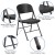 Flash Furniture 2-DAD-YCD-50-GG Hercules 330 lb. Capacity Black Plastic Folding Chair with Charcoal Frame, 2 Pack  addl-4