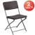 Flash Furniture 2-DAD-YCZ-61-GG 2 Pack Hercules Brown Rattan Plastic Folding Chair with Gray Frame addl-2